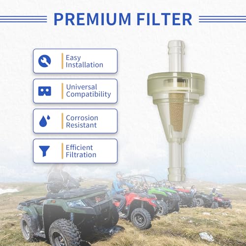 10 PCS Inline Fuel Filter for 1/4 Fuel Line Gas Engine