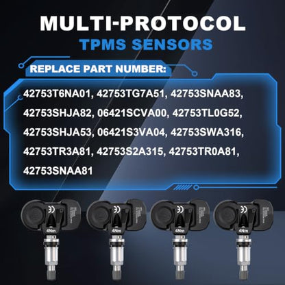 TPMS Sensors Fit for Honda Pre-Programmed Tire Pressure Monitoring 4PCS