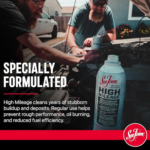 Sea Foam High Mileage Motor Treatment Gas & Oil Additive, HM16, 16 oz, Pack of 12 - size: Pack of 12