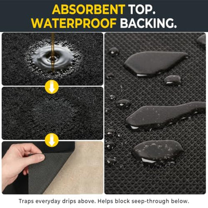Extra-Large Garage Mat 22' x 8'10" - Durable Oil Mat for Garage Mats for Floor Under Car, Washable Garage Rug, Absorbent Floor Mats with Waterproof Liner, Garage Carpet, Oil Change Mats, Car Rug - size: 8'10" x 22' (Rectangular)