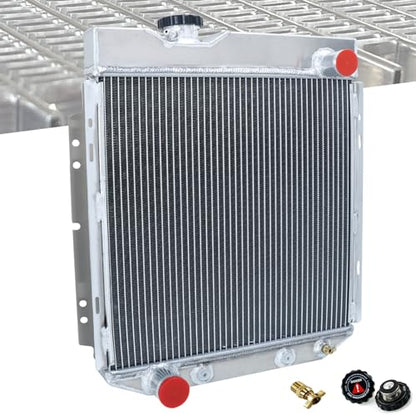 1965 66 1966 Mustang Radiator For 60-66 Ford Falcon Mustang Mercury Comet - size: 3 Row Radiator w/CNC Cap