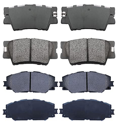 Replacement for Front & Rear Ceramic Brake Pads For Pontiac Vibe 2009-2010,For Toyota Matrix 2009-2013,For Toyota For RAV4 2006-2012 - style: D1211-D1212