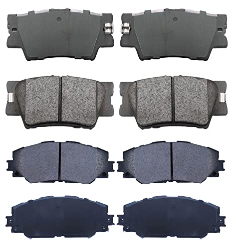 Replacement for Front & Rear Ceramic Brake Pads For Pontiac Vibe 2009-2010,For Toyota Matrix 2009-2013,For Toyota For RAV4 2006-2012 - style: D1211-D1212