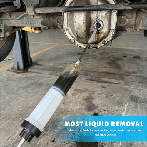 500cc Automotive Fluid Extractor Pump, Multi-Purpose Manual Oil Transfer Pump with 2 Extension Tubes, Universal Fluid Change Syringe Extraction and Filling Tool for Most Cars - color: 500cc