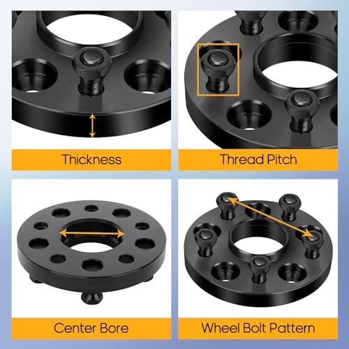 OCPTY 2PCS 5x120 to 5x120 Wheel Spacers 20mm 14x1.5 Studs 66.9mm Hub Bore - size: 20mm