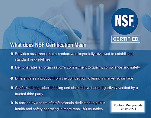 Food Grade Hydraulic Oil | ISO VG 68 | Industrial | Fully Synthetic Blend | NSF Registered AS H-1. Kosher and Halal Approved. Compare to: LUBRIPLATE | Petro-Canada| Kluber .(1 QT) Made in USA - size: 1 QT