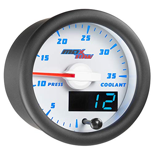 MaxTow White & Blue 35 PSI Coolant Pressure Gauge Kit, 2-1/16" 52mm