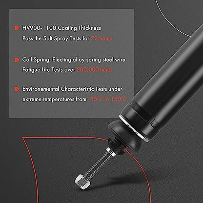 A-Premium Rear Shock Absorbers, Set of 2 - Compatible with Honda, Acura - style: Rear Left and Right