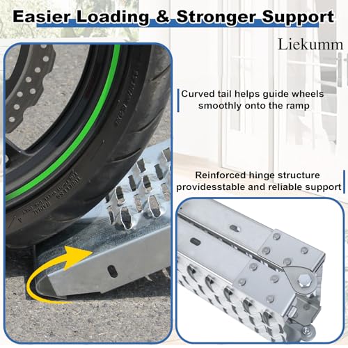 LIEKUMM 83" Motorcycle Ramp 1-Pack, 500 lbs Loading Ramp for Pickup Trucks - size: 83"L x 9"W（1PC)