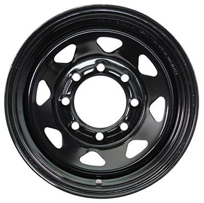 eCustomrim 2-Pack Trailer Wheel 16X6 16 Inch 8 Lug On 6.5 Black Spoke Rim