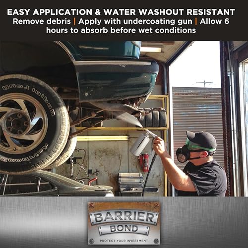 Barrier Bond No-Drip Undercoating, 1 Gallon, Premium Rust Inhibitor Coating