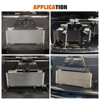 LPD47391 Low Pressure Drop 40k Transmission Oil Cooler Compatible with Tru Cool Heavy Duty 40,000 GVW Max Trans Cooler with Mounting Hardware (Black) - color: Black