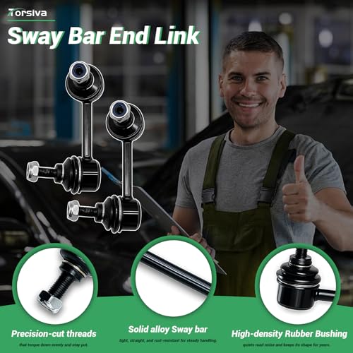 2PCS Rear Stabilizer Sway Bar End Links Fit for Honda 2003 2004 2005 2006 Element, 2007 2008 2009 2010 2011 Element, Compatible With Nissan 2003 2004 2005 2006 2007 Murano K80465 K80466 - size: K80465 K80466