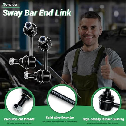 2PCS Rear Stabilizer Sway Bar End Links Fit for Honda 2003 2004 2005 2006 Element, 2007 2008 2009 2010 2011 Element, Compatible With Nissan 2003 2004 2005 2006 2007 Murano K80465 K80466 - size: K80465 K80466