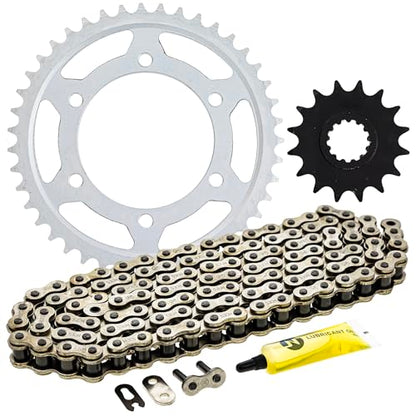 NICHE Drive Sprocket Chain Combo for Yamaha YZF R1 Front 16 Rear 43 Tooth 530HZ Standard 114 Links - size: Standard Chain