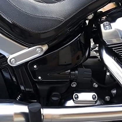 Motorcycle Battery Side Fairing Covers Fit for Harley Fat Boy Breakout FXBR FXFB FLSB 2018-2023 (#2 black) - color: #2 black