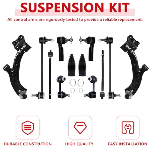 12Pcs Suspension Kit Control Arm Ball Joint for Honda CR-V 2007-2011