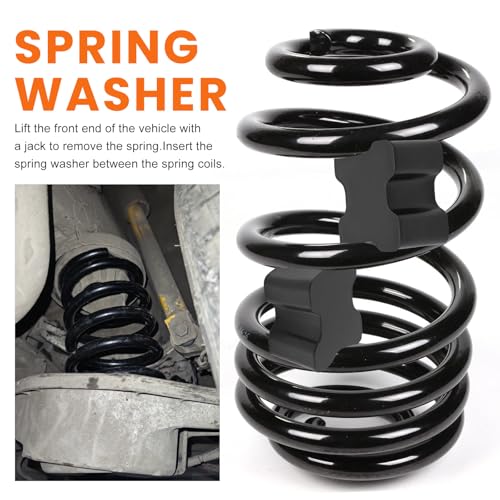 8 PCS Rubber Coil Spring Spacer, Heavy Duty Rubber Suspension Spacers for 1" to 1.5" Coil Spring Lift, Universal Front Coils Springs Booster Lift Blocks for Cars SUVs Trucks - color: 8 PCS