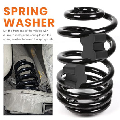 4 PCS Rubber Coil Spring Spacer, Heavy Duty Rubber Suspension Spacers for 1" to 1.5" Coil Spring Lift, Universal Front Coils Springs Booster Lift Blocks for Cars SUVs Trucks - color: 4 PCS