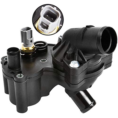 902-860 Engine Coolant Thermostat & Housing with Sensor Assembly for Ford Explorer 2002-2010 V6 4.0L Explorer Sport Trac 2007-2010 Mercury Mountaineer 2002-2010, 2L2Z8592AA 2L2Z8592BA