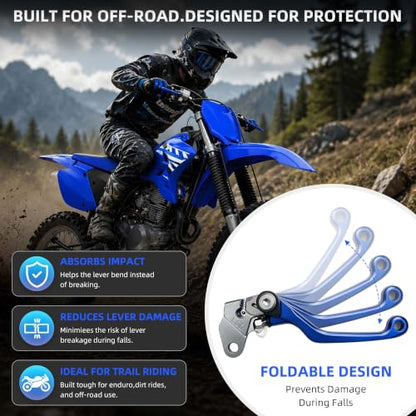 Upgraded Brake Clutch Levers for YZ85 2001-2014,Blue