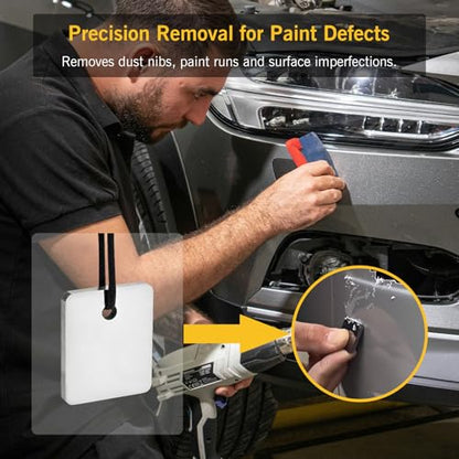 Automotive Paint Nib File, Tungsten Carbide Paint Repair Scraper for Touch Up Paint, Denibbing Tool for Paint Runs, Dust Nibs, Spot & Clear Coat Repair
