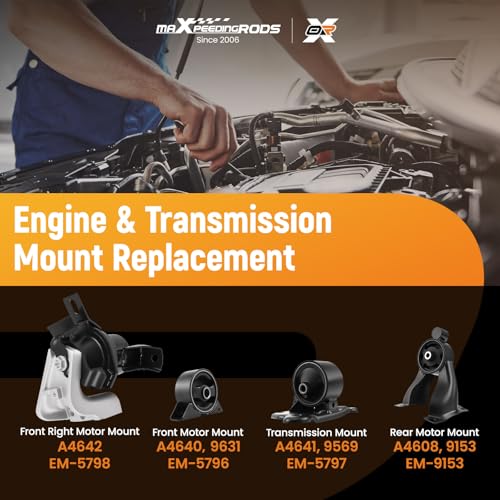 maXpeedingrods 4PCS Engine & Transmission Mount Kit for Mitsubishi - size: for Mitsubishi Outlander 2.4L 2003–2005
