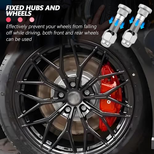 2 Sets Wheel Studs and Lug Nuts Replacement OEM# 52950-M1000,M12x1.5 Wheel Stud Kit Compatible with Hyundai Kia,Professional Car Accessories Wheels Bolts+Lug Nut for Vehicle Hubs