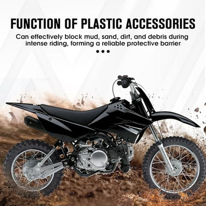 CHANGCHENG Dirt Bike Plastic Kits for KLX 110/KLX 110L 2011-2026 Black - color: Black, size: Complete Fender Kit