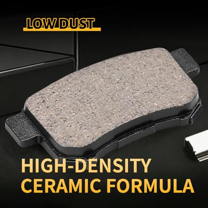 Ceramic Rear Brake Pads Set Compatible with 2013-2018 Acura RDX;2010-2012 Acura RDX(Base);2010-2011 Honda Accord Crosstour;2005-2016 Honda CR-V;2012-2015 Honda Crosstour(D1086) - color: HZ1086