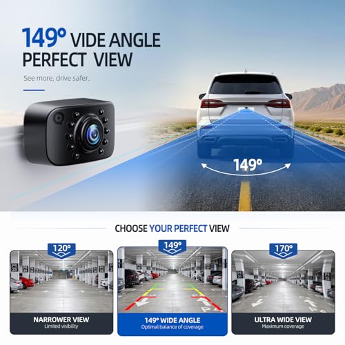 eRapta ERT01 HD Backup Camera Rear View License Plate Reverse Camera - color: Black