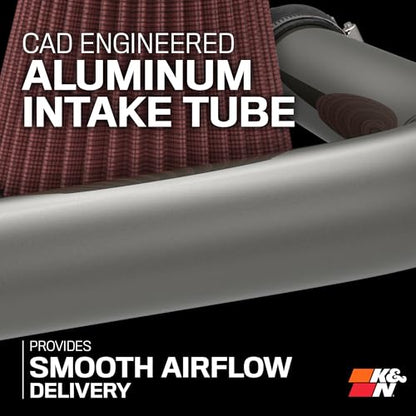 K&N Cold Air Intake System: High-Flow Air Filter, Increase Performance & Acceleration: Compatible with 2009-2023 Nissan: Maxima, 69-7002TTK