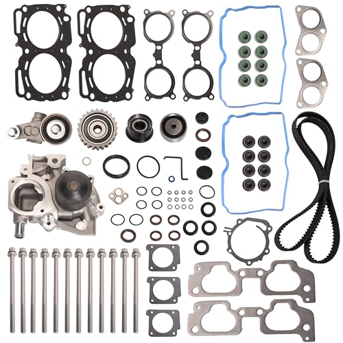 Head Gasket Set with Timing Belt Kit 2.5L, for Subaru Forester/Impreza/Legacy/Outback 2006-2011#OE TCKWP304A WP304K1C TKF006 TKF-006 AWK1309 HS26415PT-1(86pcs) - style: for Forester 2.5L 2004-2010