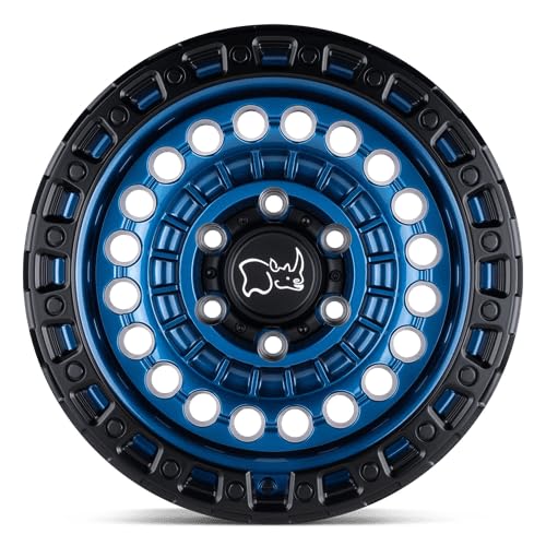 Black Rhino Hard Alloys SENTINEL 17X8.5 5X5.0 4.04-18mm COBALT BLUE W/BLACK RING - 1785STN-85127U71 - color: COBALT BLUE W/ BLACK RING, size: 17X8.5, 5X5.0, 4.04, -18mm