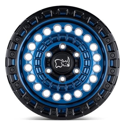 Black Rhino Hard Alloys SENTINEL 17X8.5 5X5.0 4.04-18mm COBALT BLUE W/BLACK RING - 1785STN-85127U71 - color: COBALT BLUE W/ BLACK RING, size: 17X8.5, 5X5.0, 4.04, -18mm
