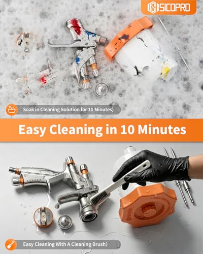 Professional LVLP Spray Gun, Automotive Paint Gun - color: Orange