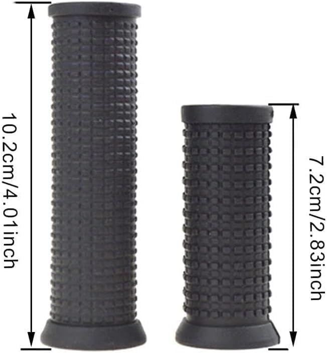 2Pcs Black Bike Long/Short Handlebar Grips for Twising Shifter, Shockproof Anti Slip MTB Parts, Anti Slip Soft TPR Rubber Handlebars, Headsets and Stems Grips (Long&Short)