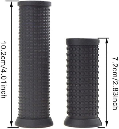 2Pcs Black Bike Long/Short Handlebar Grips for Twising Shifter, Shockproof Anti Slip MTB Parts, Anti Slip Soft TPR Rubber Handlebars, Headsets and Stems Grips (Long&Short)