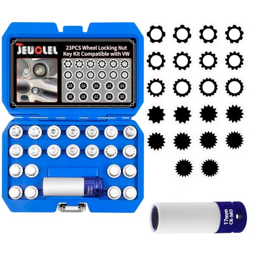 23PCS Wheel Locking Nut Key Kit Compatible with VW, Audi - color: 23PCS Kit