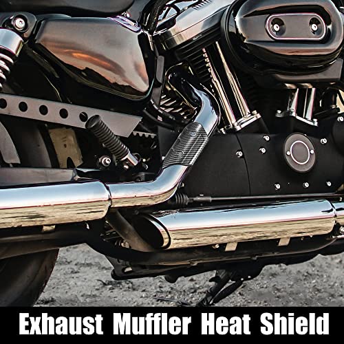 X AUTOHAUX 1 Set Universal Motorcycle ATV Exhaust Muffler Heat Shield - color: Black
