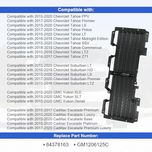 Active Grille Shutter Compatible with 2015-2020 Chevrolet Suburban Tahoe - size: w Motor