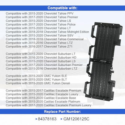 Active Grille Shutter Compatible with 2015-2020 Chevrolet Suburban Tahoe - size: w Motor
