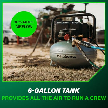 Metabo HPT Portable Pancake Air Compressor, 6 Gallon 200 PSI, EC914S - style: 6-Gallon Pancake, 200 PSI