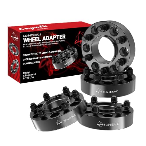 Wheel Accessories Parts 4 Pcs Hub Centric Wheel Spacers 6 on 135mm 6x135mm 1.50 Inch Thick 87.1mm Hub M14x1.5 14x1.5 Thread Stud Fits Ford F150 ｜ Expedition ｜ Lincoln Navigator - size: 1.50" Thick - 4 Pack, style: 2015+ F150 Expedition