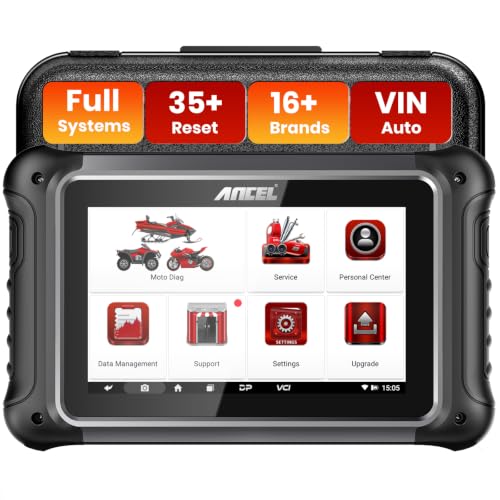 ANCEL MT700 Motorcycle OBD2 Scanner with 35+ Reset Functions - color: Light black