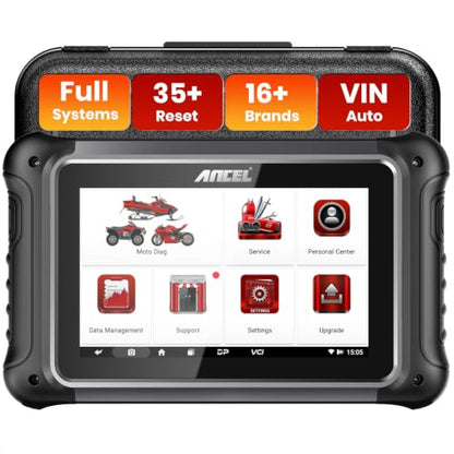 ANCEL MT700 Motorcycle OBD2 Scanner with 35+ Reset Functions - color: Light black
