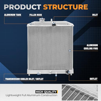 Auto Dynasty Radiator for 92-01 Honda Civic Del Sol Acura Integra MT - color: 92-01 Civic/Del Sol/Integra