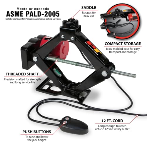 Performance Tool W1609 2 Ton 12V Remote Control Electric Scissor Jack - style: 2 Ton (4,000 lbs) Electric Scissor Jack