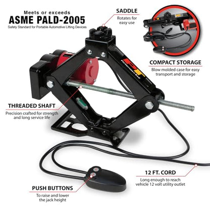 Performance Tool W1609 2 Ton 12V Remote Control Electric Scissor Jack - style: 2 Ton (4,000 lbs) Electric Scissor Jack