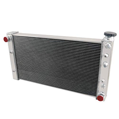 4 Row Aluminum Radiator Compatible with 1982-1994 Chevy S10 /GMC S15 Jimmy SBC350 Swap V8 1983 1984 1985 1986 1987 1988 1989 1990 1991 1992 1993 Radiators